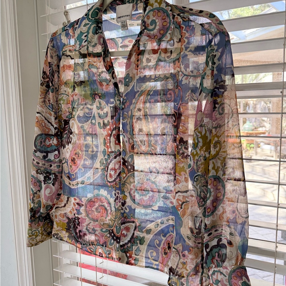 Sheer Paisley Blouse